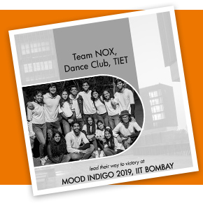 Team NOX, Dance Club won at MOOD INDIGO, IIT Bombay