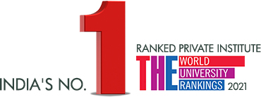 India's No.1 Ranked Private Institute THE World University Rankings 2021