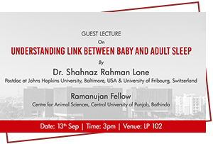 Lecture on 'Understanding Link Between Baby and Adult Sleep'